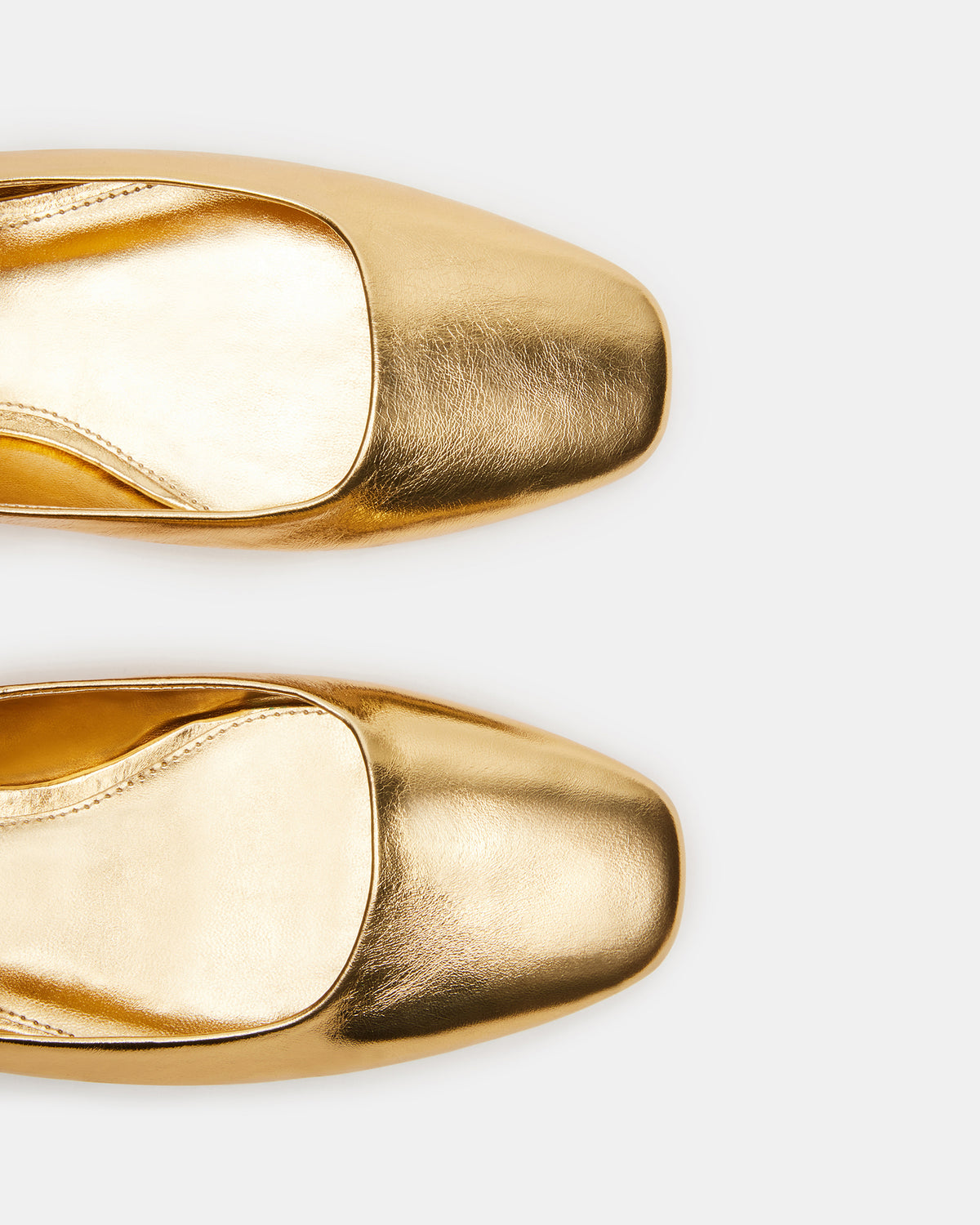 MAPLE Gold Leather Women's Mary Jane Ballet Flat - Steve Madden