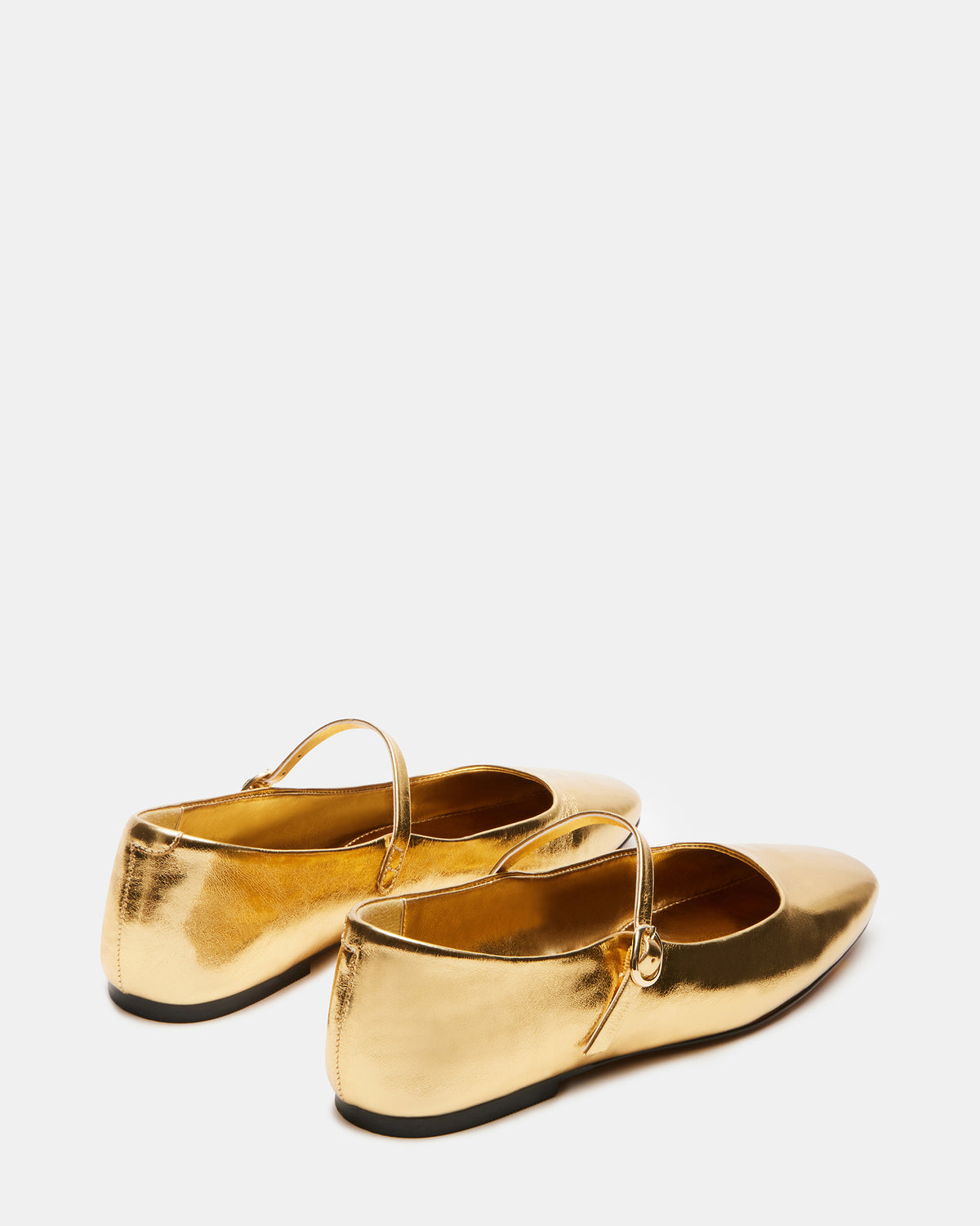 MAPLE Gold Leather Women's Mary Jane Ballet Flat - Steve Madden