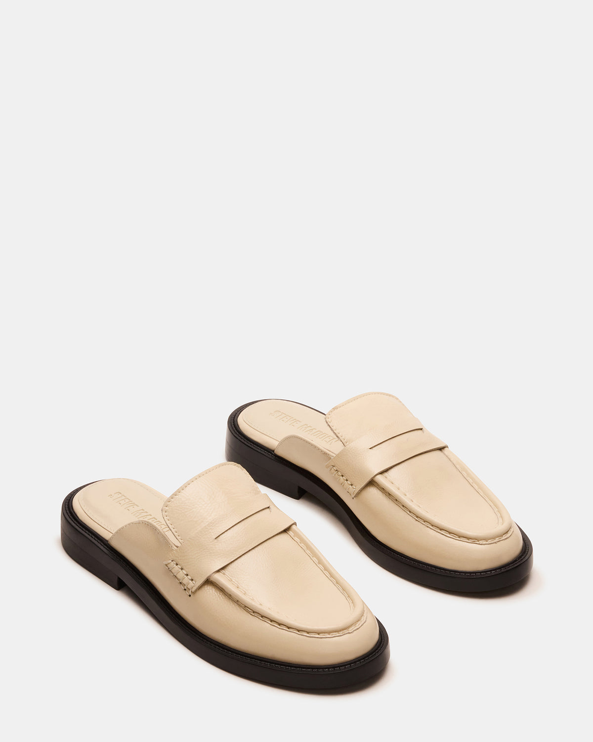 MULBERRY Bone Leather Women's Slip-On Mule Flat - Steve Madden
