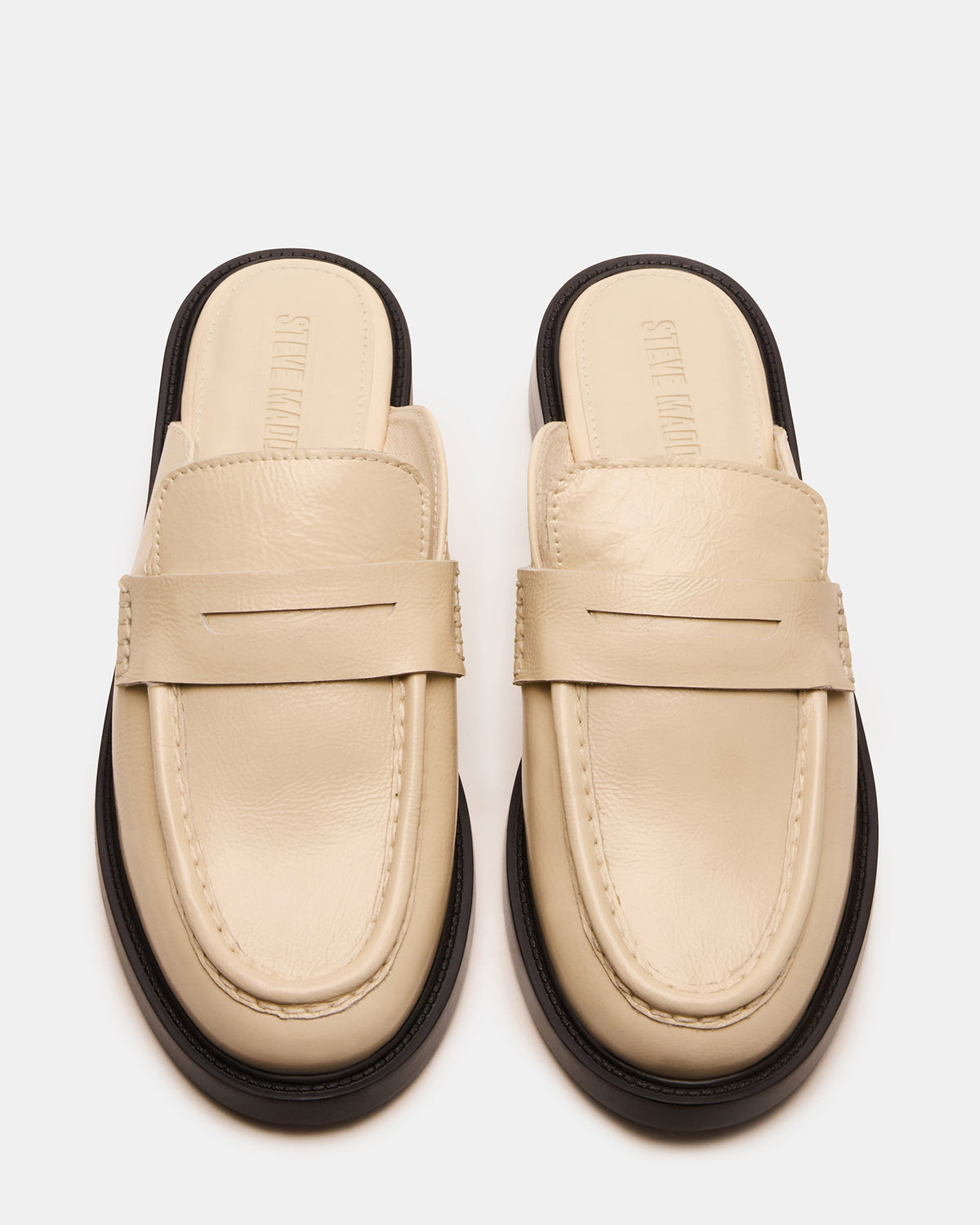 MULBERRY Bone Leather Women's Slip-On Mule Flat - Steve Madden