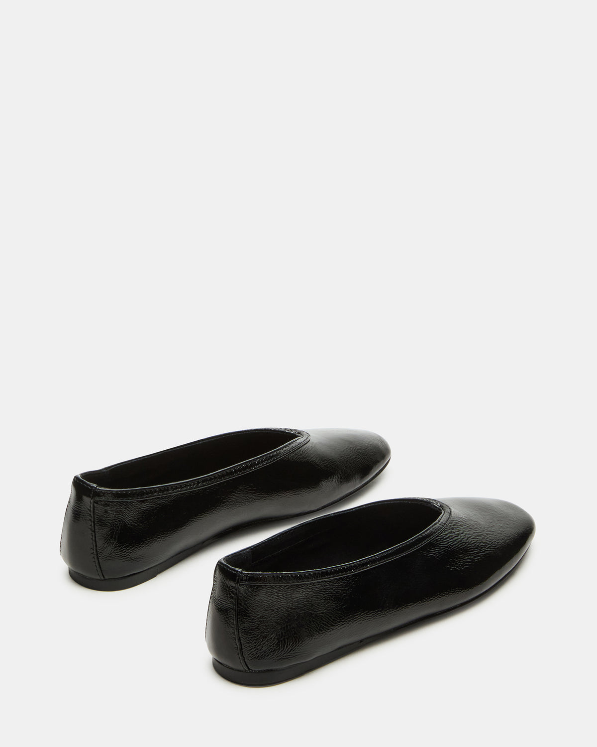 LENI Black/Black Square-Toe Ballet Women's Flat - Steve Madden