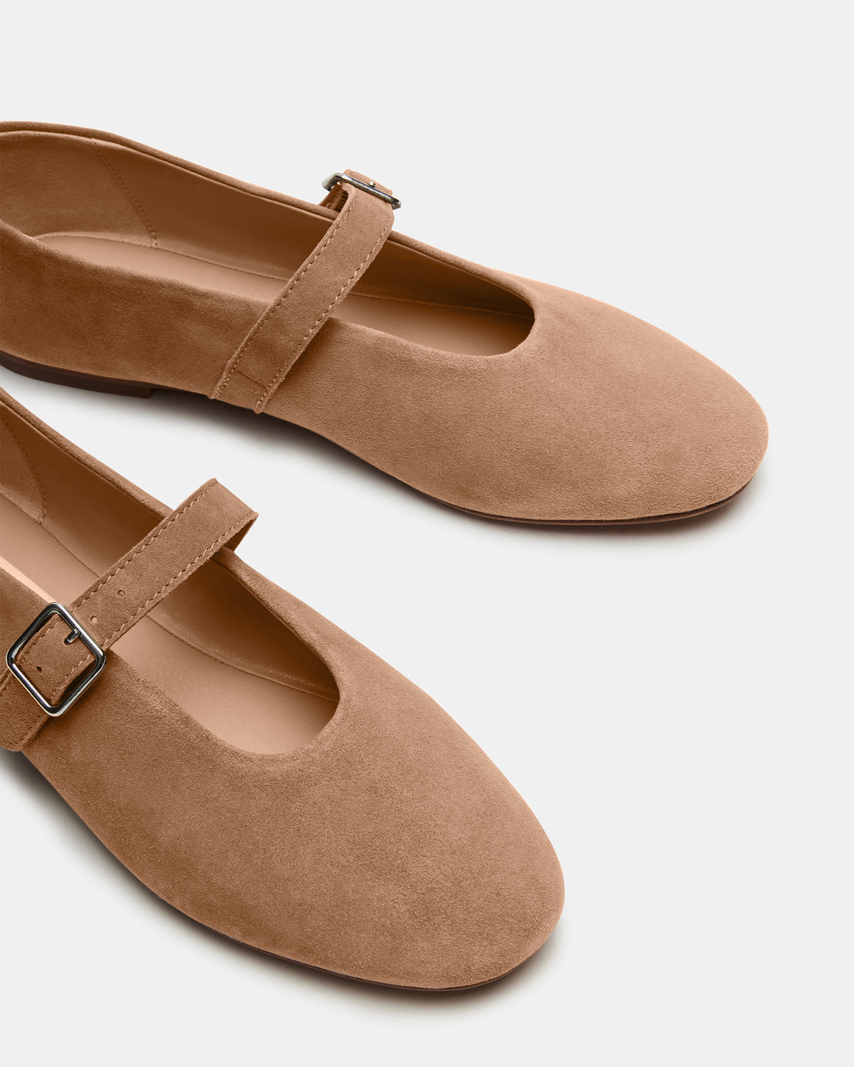 DREAMING Taupe Suede Women's Mary Jane Flats - Steve Madden