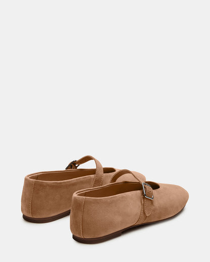 DREAMING Taupe Suede Women's Mary Jane Flats - Steve Madden
