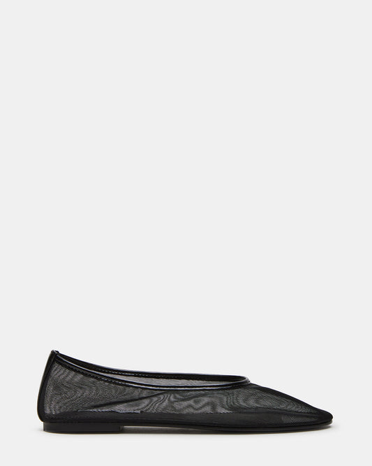 MEADOW Black Mesh Women's Ballet Flats - Steve Madden