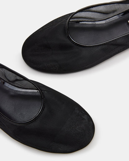 MEADOW Black Mesh Women's Ballet Flats - Steve Madden
