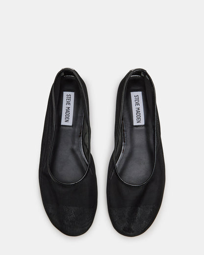 MEADOW Black Mesh Women's Ballet Flats - Steve Madden