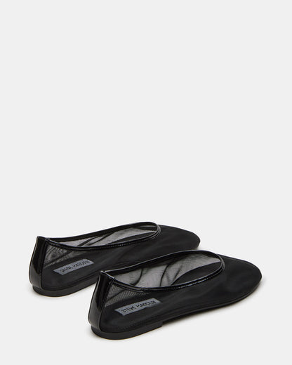 MEADOW Black Mesh Women's Ballet Flats - Steve Madden