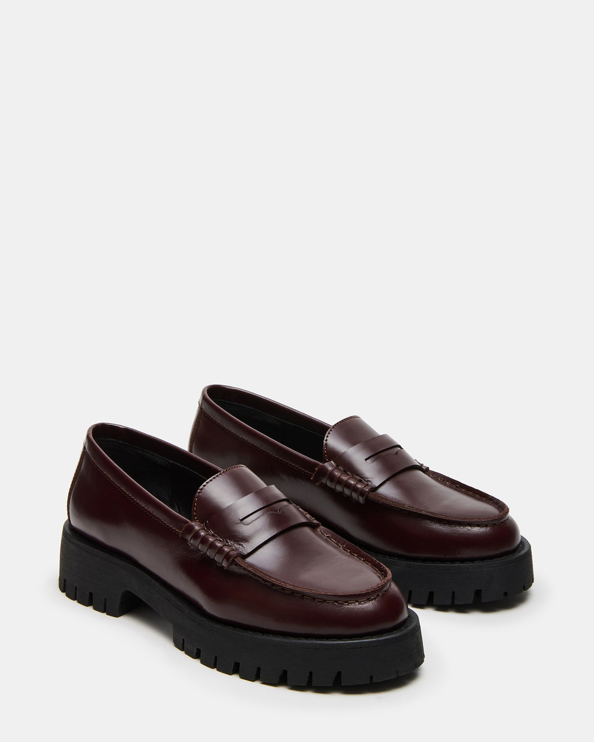 LANGSTEN Burgundy Women's Platform Lug Loafer - Steve Madden