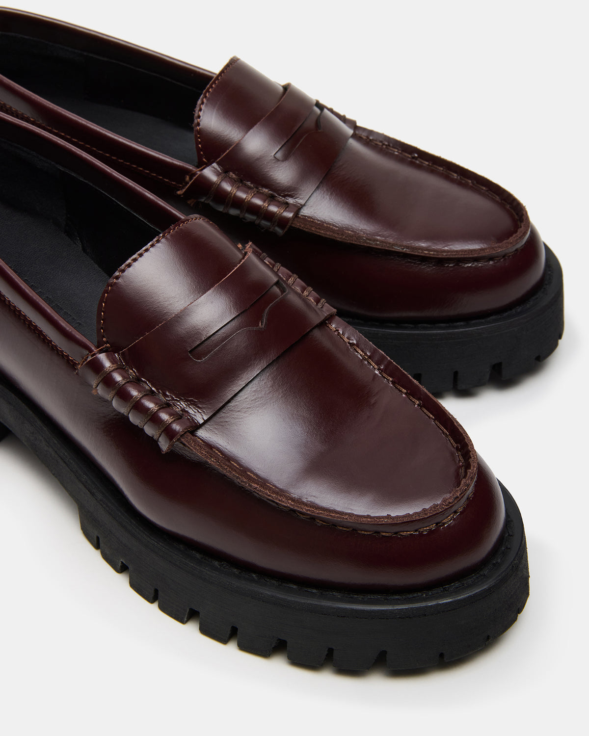 LANGSTEN Burgundy Women's Platform Lug Loafer - Steve Madden