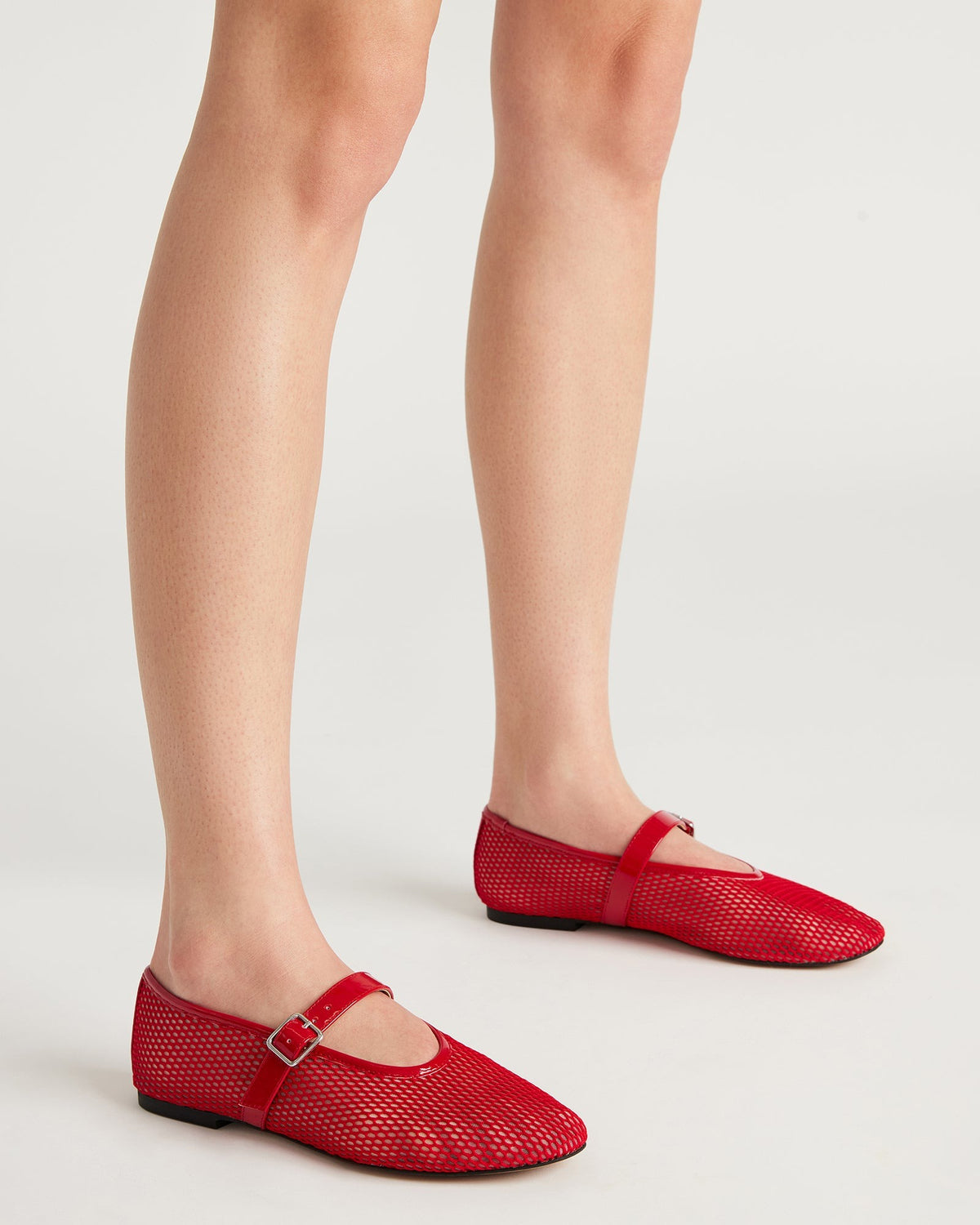 DREAMING Red Mesh Women's Mary Jane Flats - Steve Madden