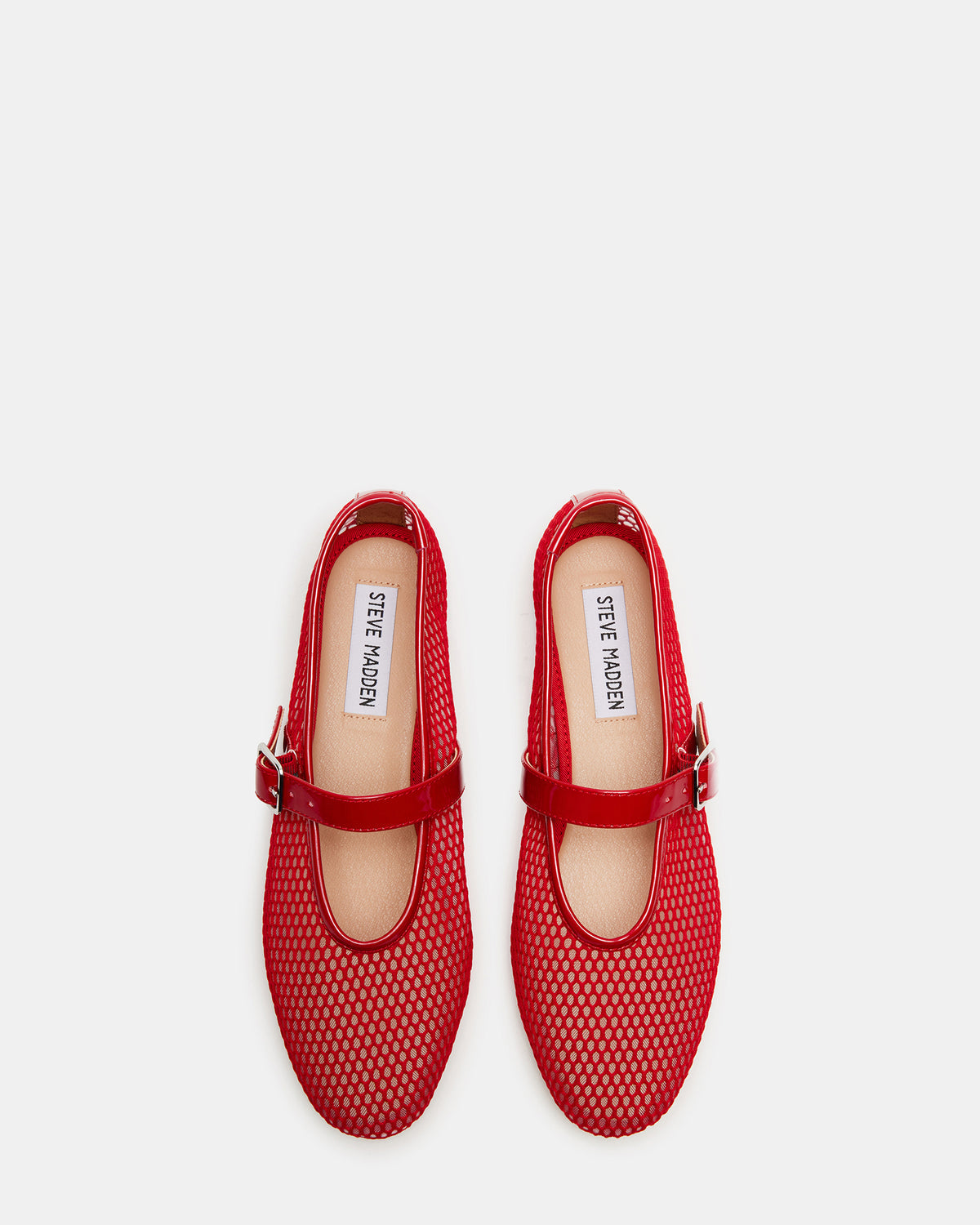 DREAMING Red Mesh Women's Mary Jane Flats - Steve Madden