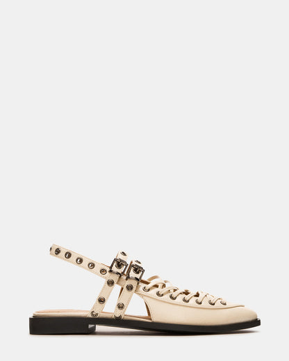 GALANTI Bone Patent Women's Pointed-Toe Moto Slingback Flat - Steve Madden