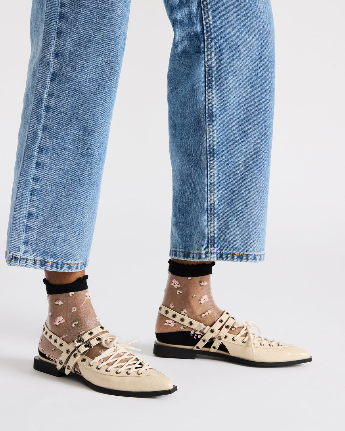 GALANTI Bone Patent Women's Pointed-Toe Moto Slingback Flat - Steve Madden