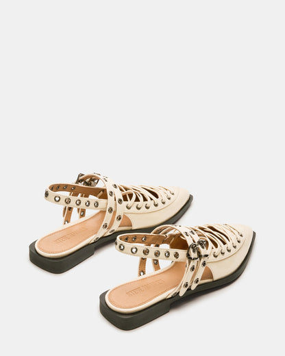 GALANTI Bone Patent Women's Pointed-Toe Moto Slingback Flat - Steve Madden