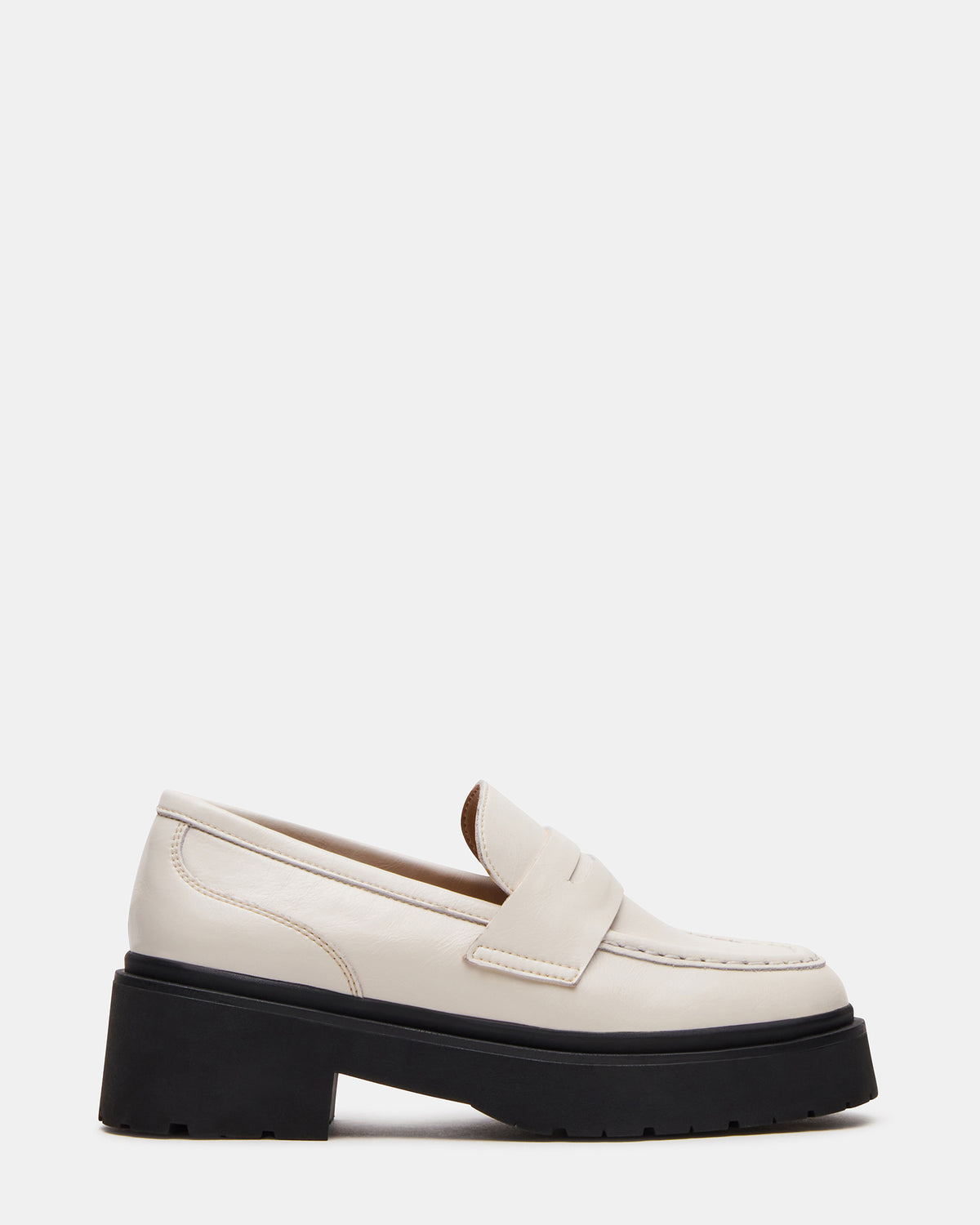 LAYKEN Bone Leather Platform Lug Women's Loafer - Steve Madden