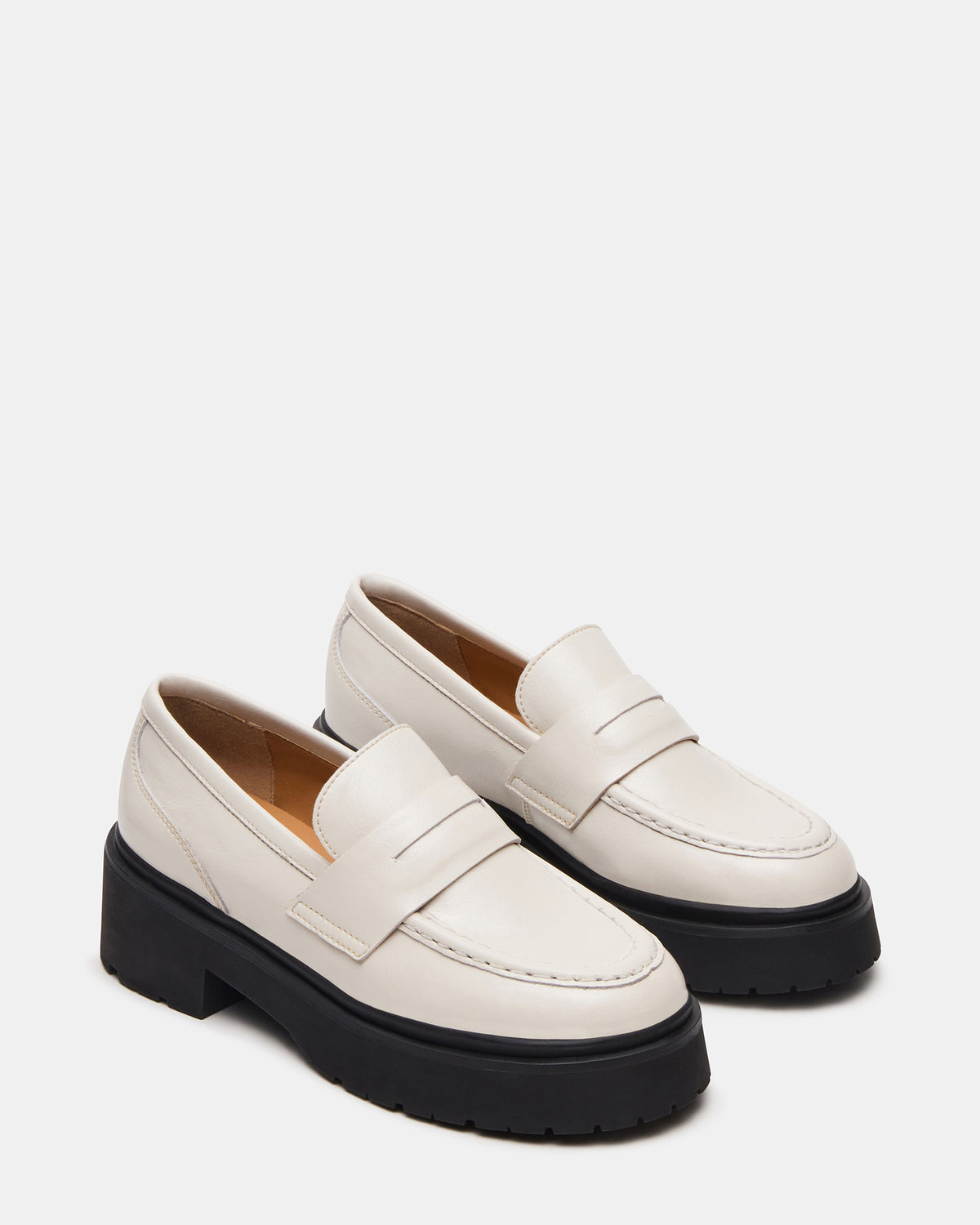LAYKEN Bone Leather Platform Lug Women's Loafer - Steve Madden