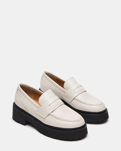 LAYKEN Bone Leather Platform Lug Women's Loafer - Steve Madden