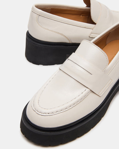 LAYKEN Bone Leather Platform Lug Women's Loafer - Steve Madden