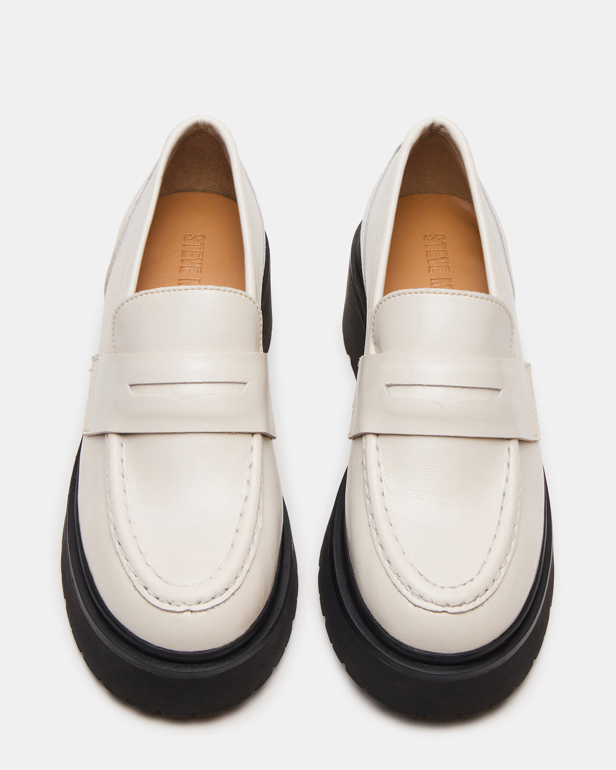 LAYKEN Bone Leather Platform Lug Women's Loafer - Steve Madden