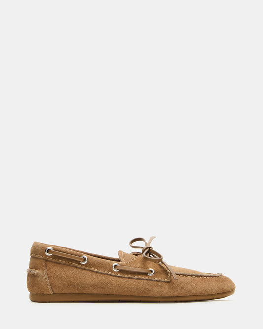 SAG Taupe Suede Women's Boat Shoe - Steve Madden