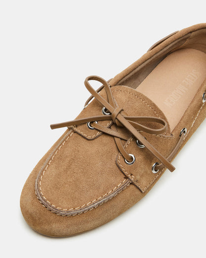 SAG Taupe Suede Women's Boat Shoe - Steve Madden