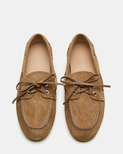 SAG Taupe Suede Women's Boat Shoe - Steve Madden