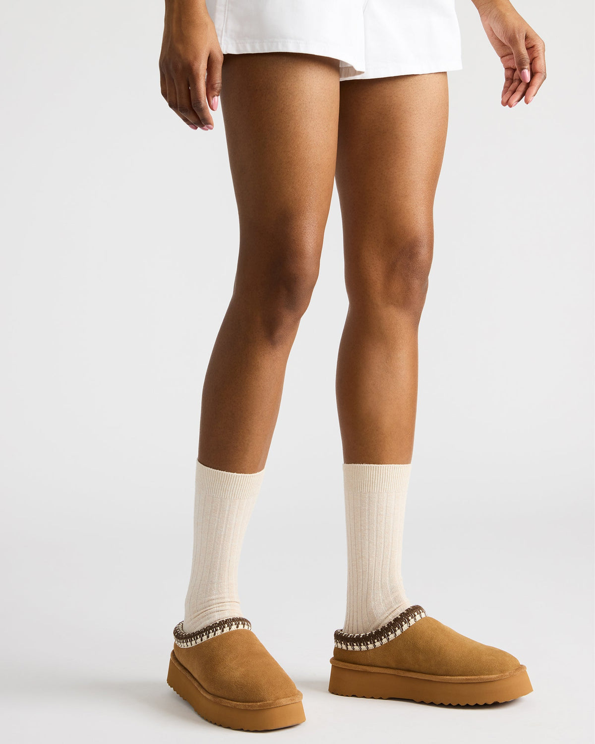 SELENA Chestnut Suede Women's Natural Slip-On Mule Flat - Steve Madden