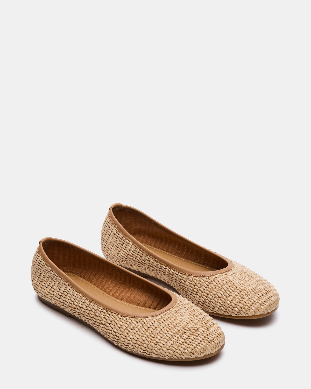 MERLOT Natural Raffia Ballet Women's Flat - Steve Madden