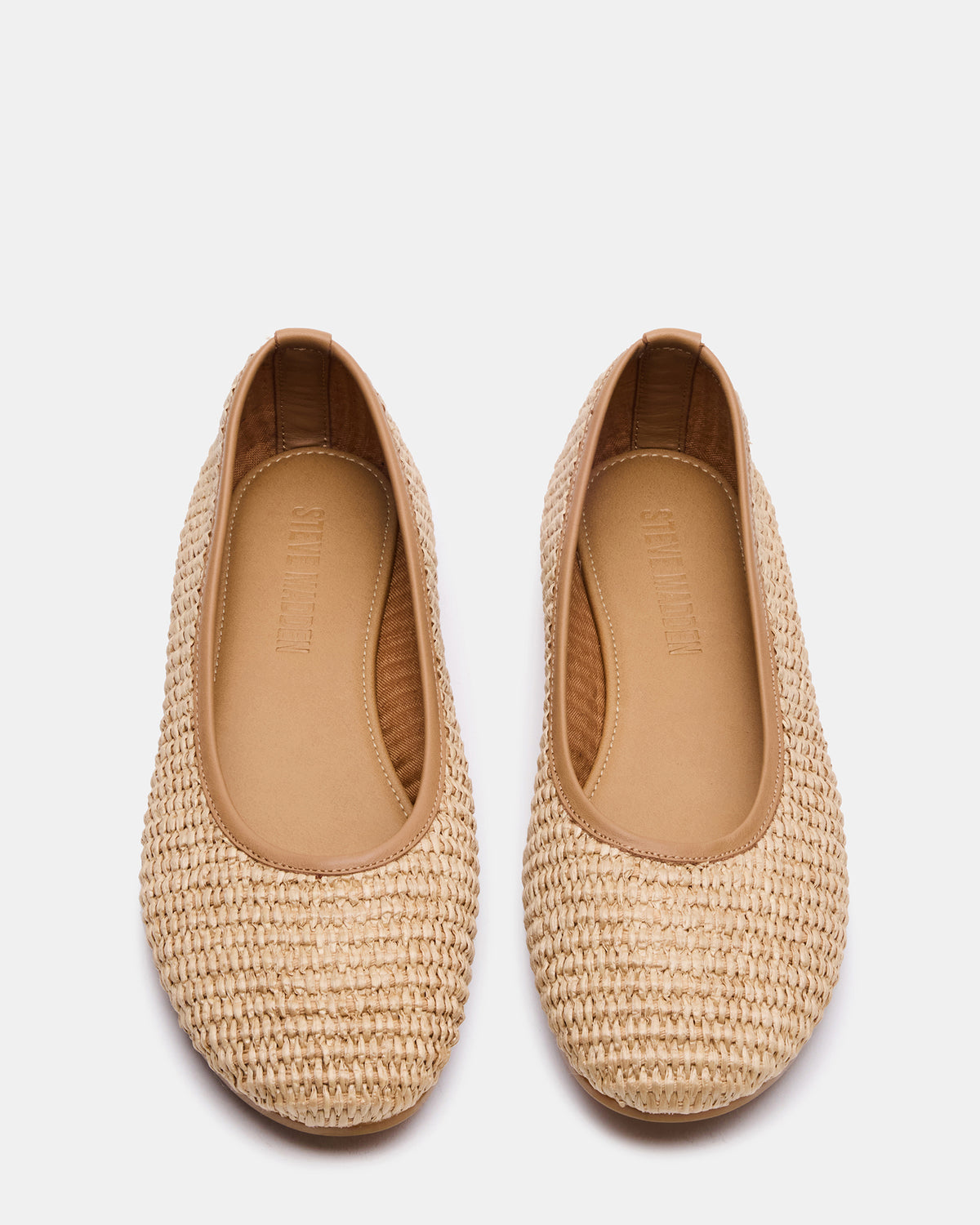 MERLOT Natural Raffia Ballet Women's Flat - Steve Madden