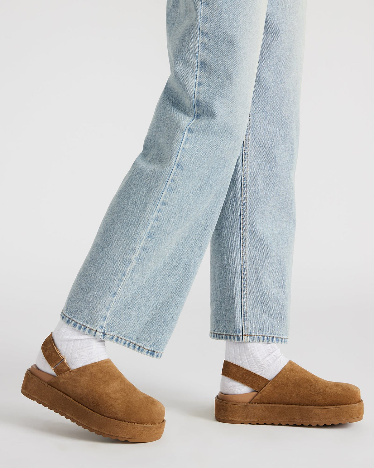 MELLOW Cognac Suede Women's Slingback Platform Clog - Steve Madden