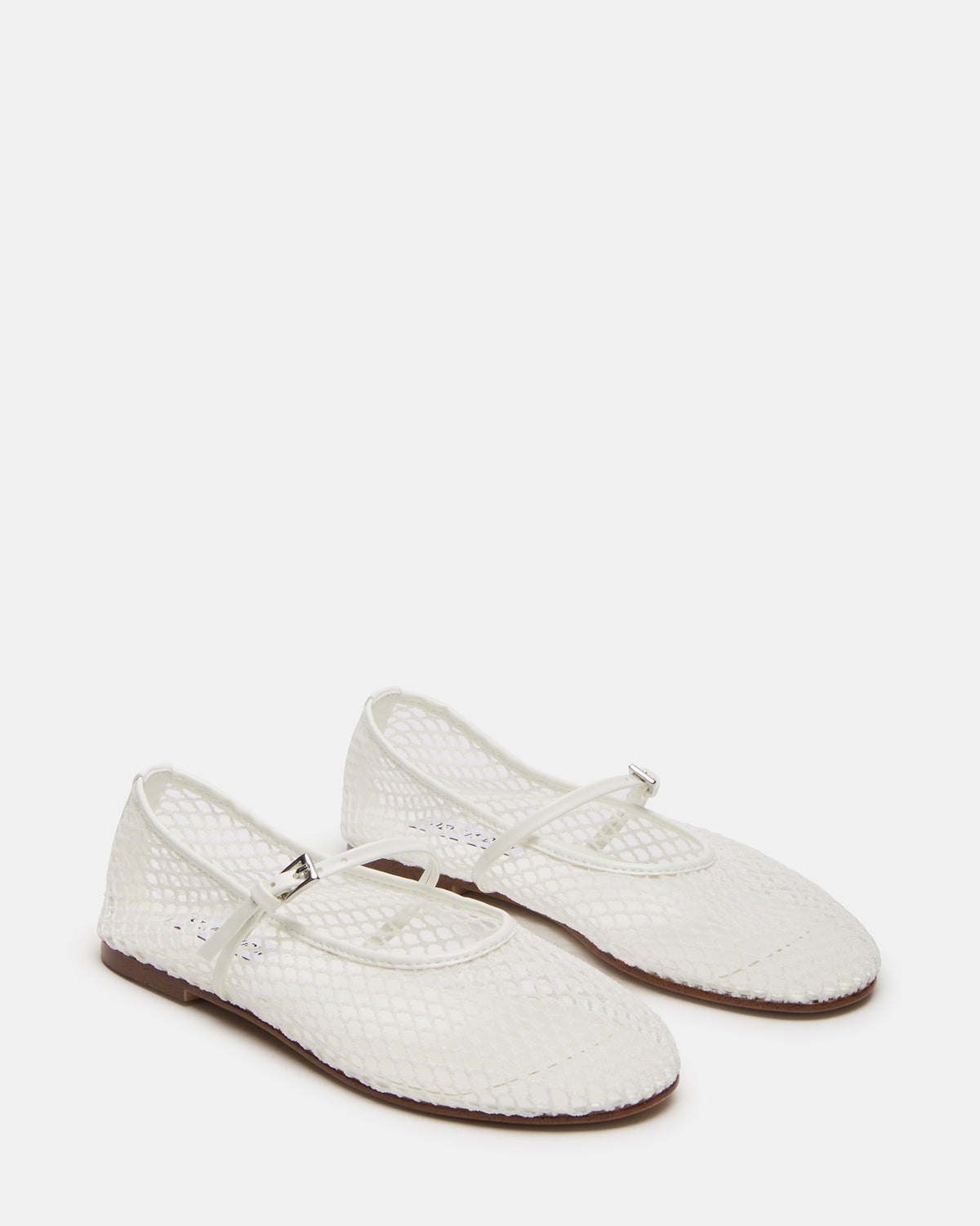 MAGS White Mary Jane Women's Ballet Flats - Steve Madden