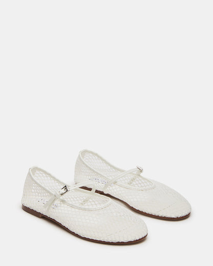 MAGS White Mary Jane Women's Ballet Flats - Steve Madden