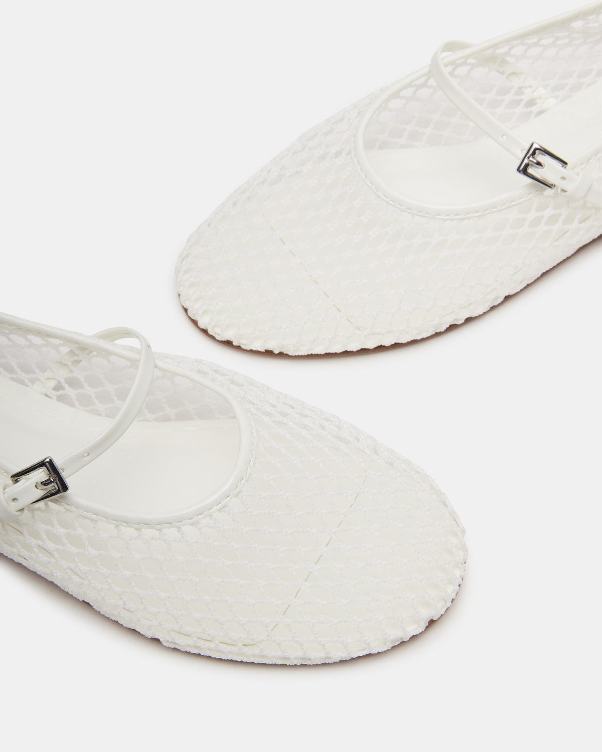 MAGS White Mary Jane Women's Ballet Flats - Steve Madden
