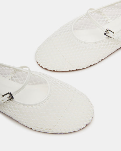 MAGS White Mary Jane Women's Ballet Flats - Steve Madden