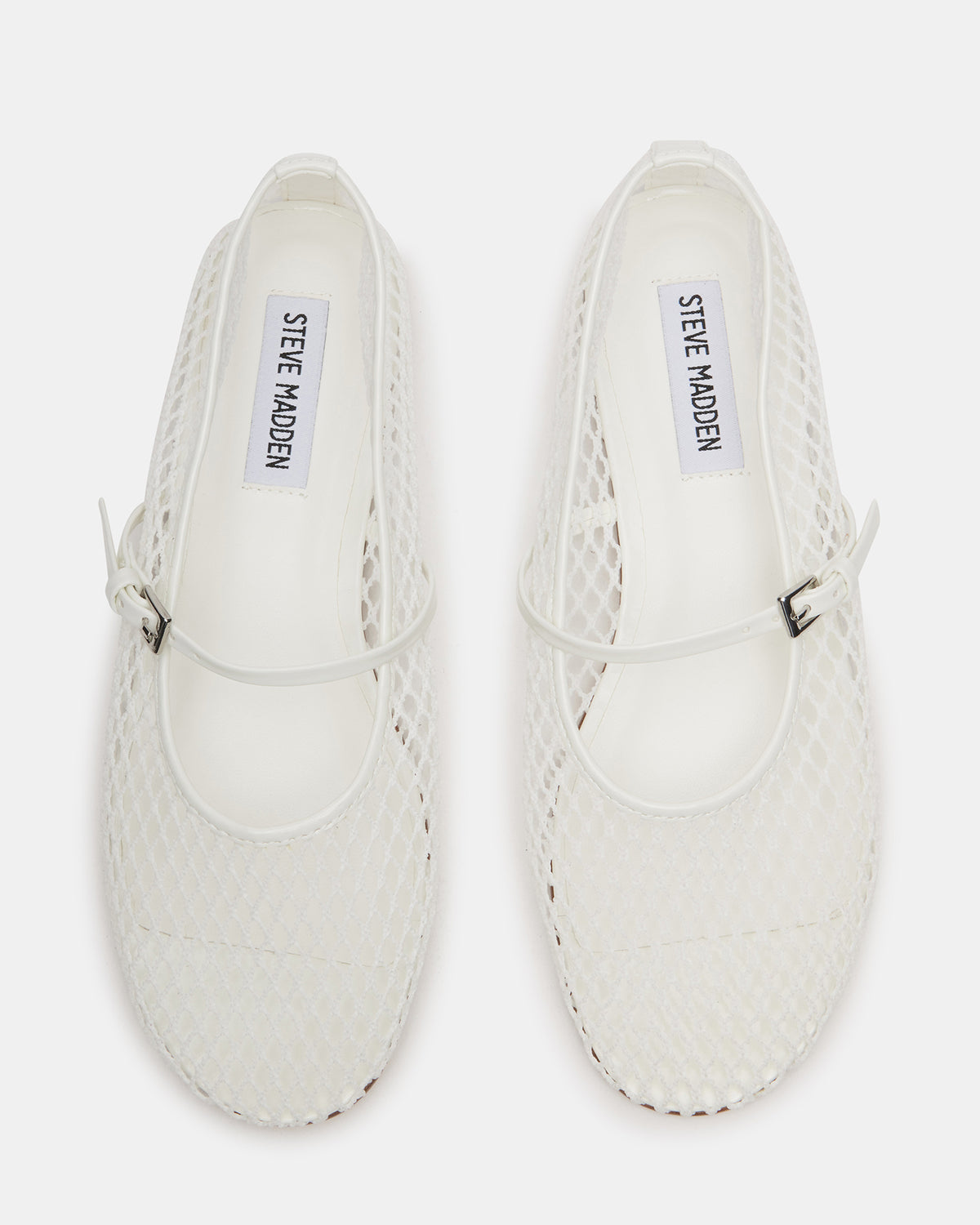 MAGS White Mary Jane Women's Ballet Flats - Steve Madden