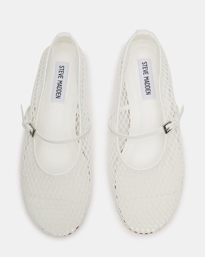 MAGS White Mary Jane Women's Ballet Flats - Steve Madden