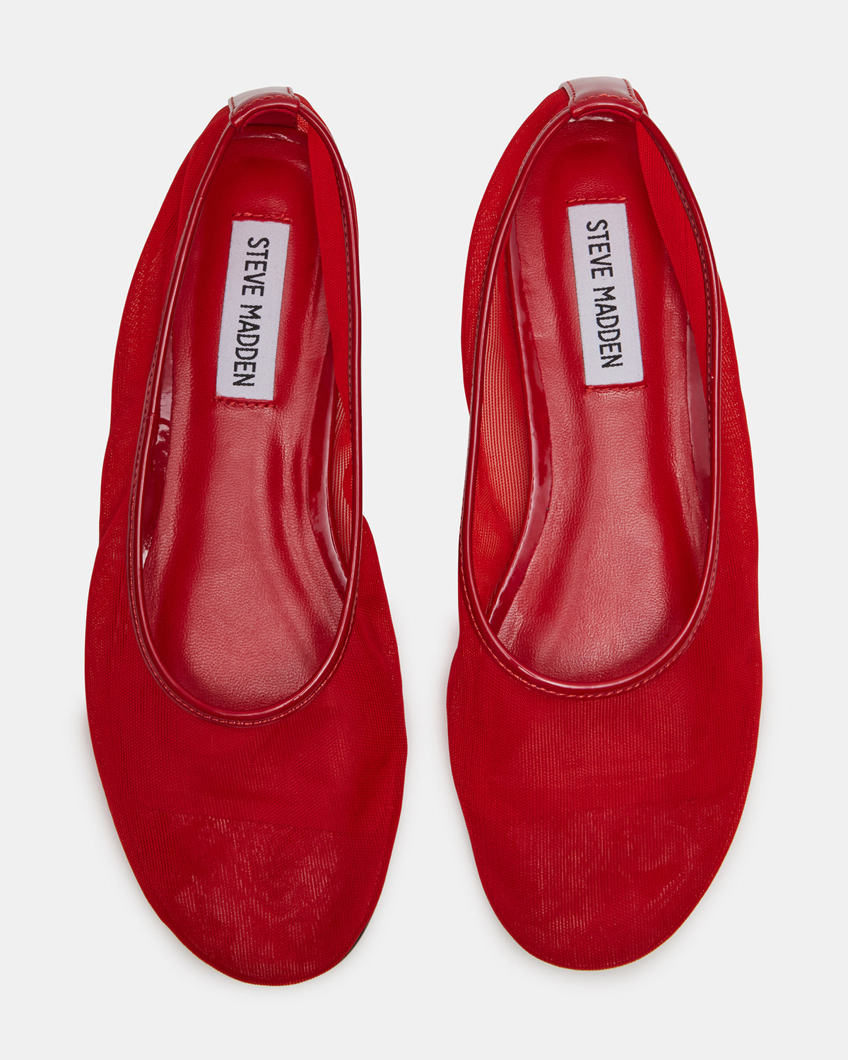 MEADOW Red Mesh Women's Ballet Flats - Steve Madden