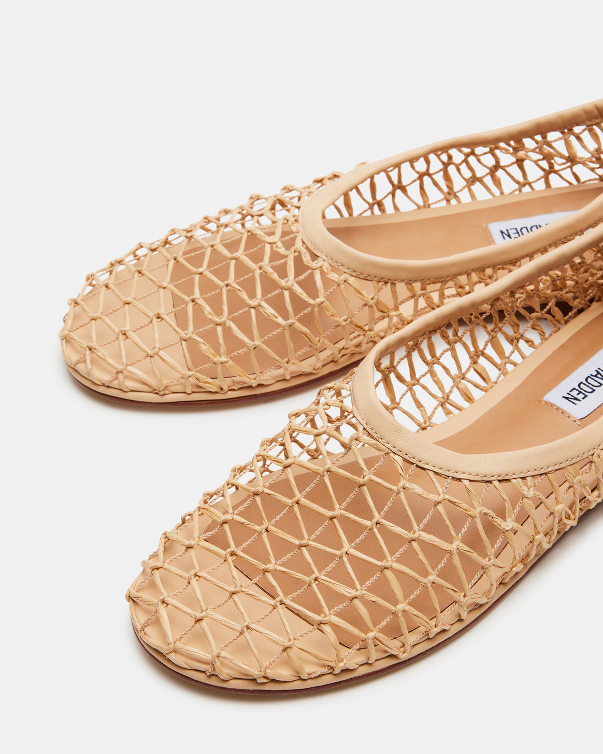 AMBROSIA Tan Women's Net Caged Ballet Flat - Steve Madden