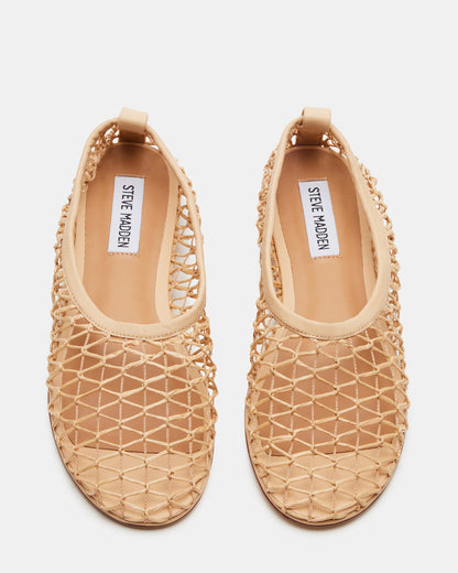 AMBROSIA Tan Women's Net Caged Ballet Flat - Steve Madden