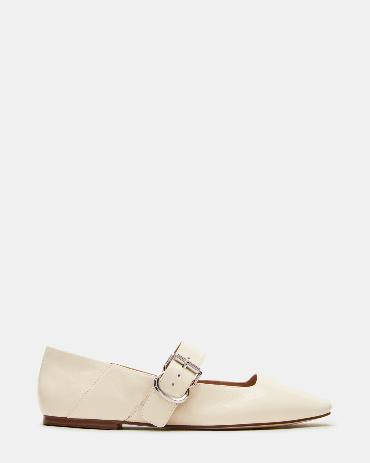 JENNI Bone Leather Women's Square-Toe Mary Jane Ballet Flat - Steve Madden