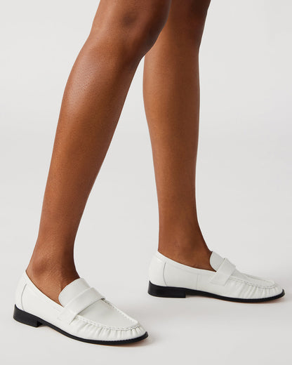 RIDLEY Ice Leather Tailored Loafer | Women's Loafers - Steve Madden
