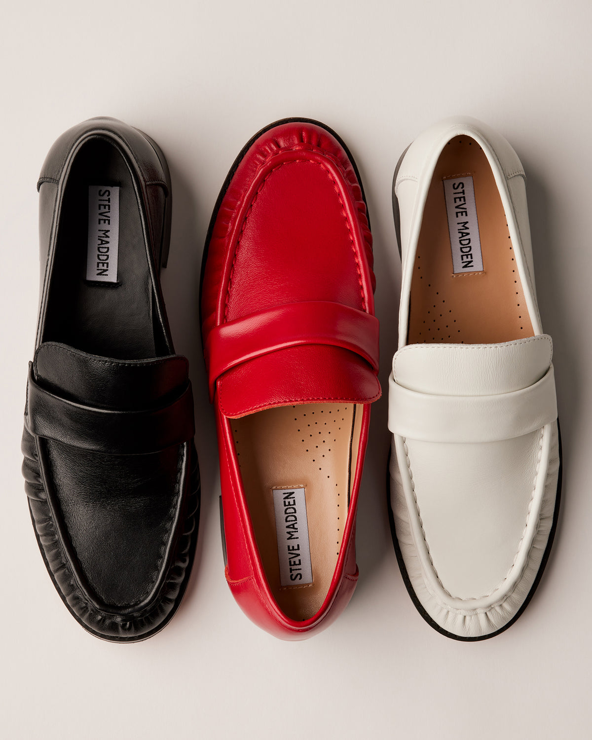 RIDLEY Ice Leather Tailored Loafer | Women's Loafers - Steve Madden
