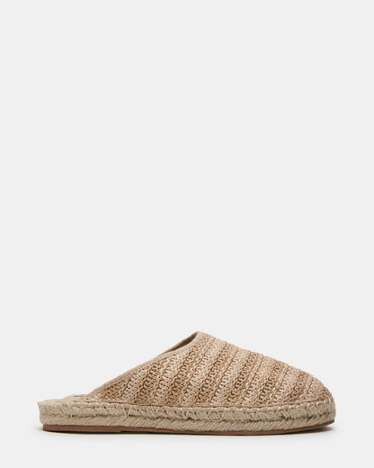 GILLIGAN Raffia Espadrille Mule Flat | Women's Flats - Steve Madden