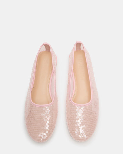 GARCELLE Pink Sequin Women's Ballet Flats - Steve Madden