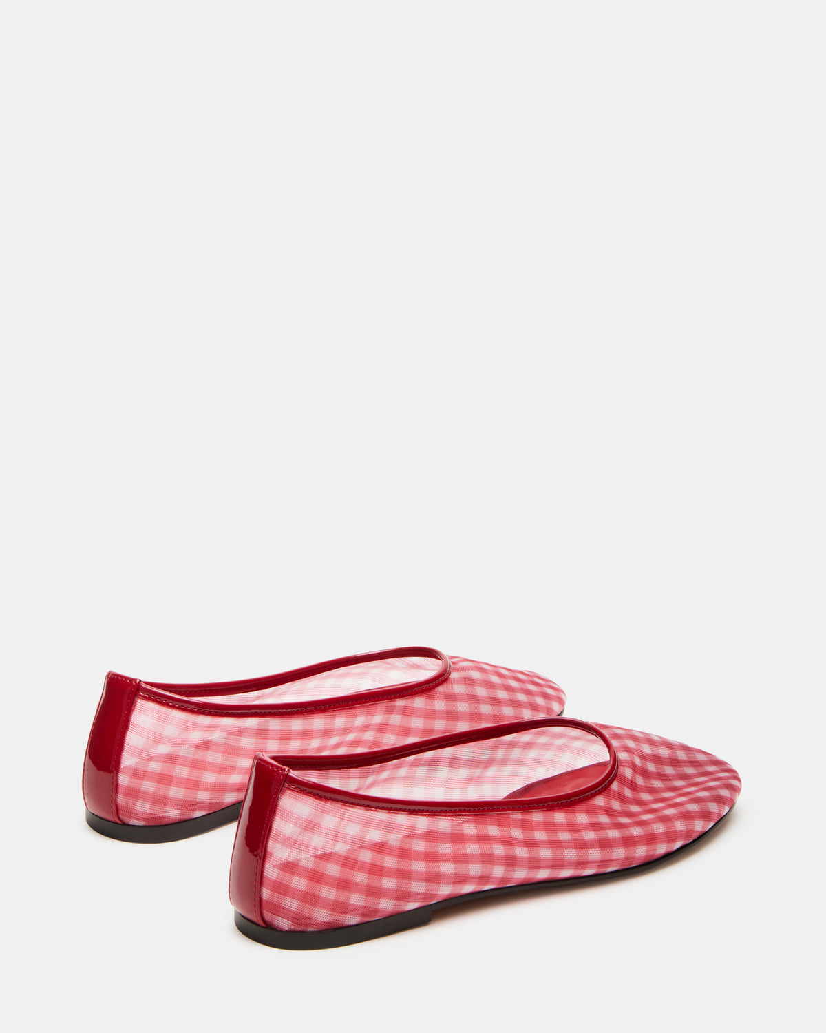 MEADOW Red Gingham Mesh Women's Ballet Flats - Steve Madden