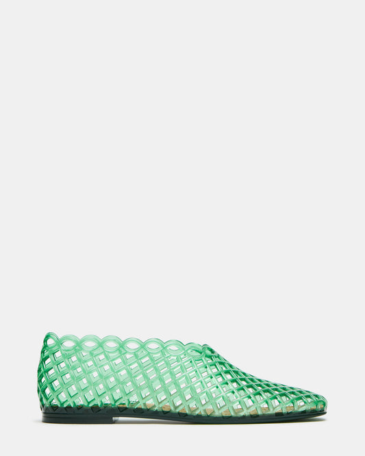 GROVE Green Square-Toe Jelly Women's Flat - Steve Madden