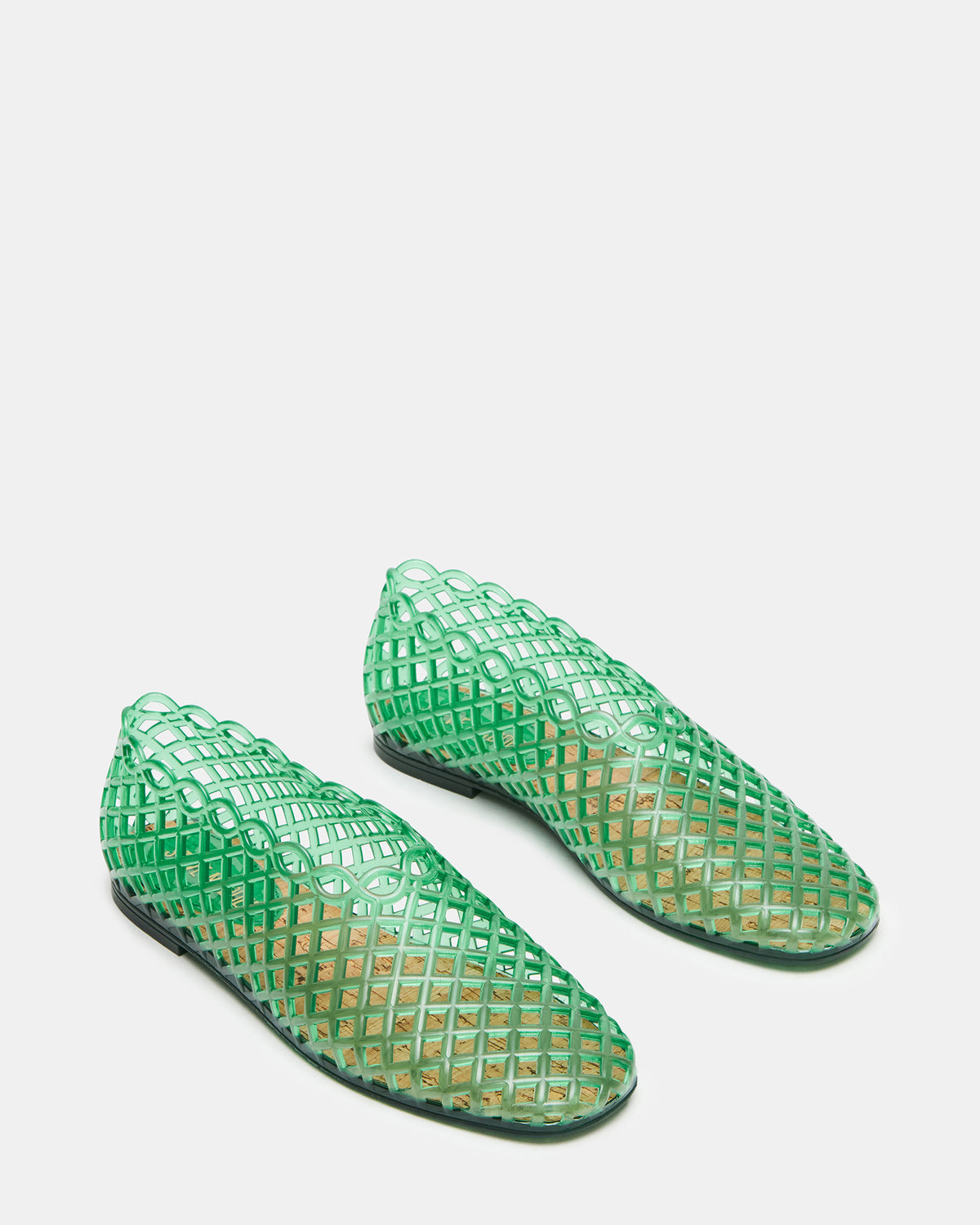 GROVE Green Square-Toe Jelly Women's Flat - Steve Madden