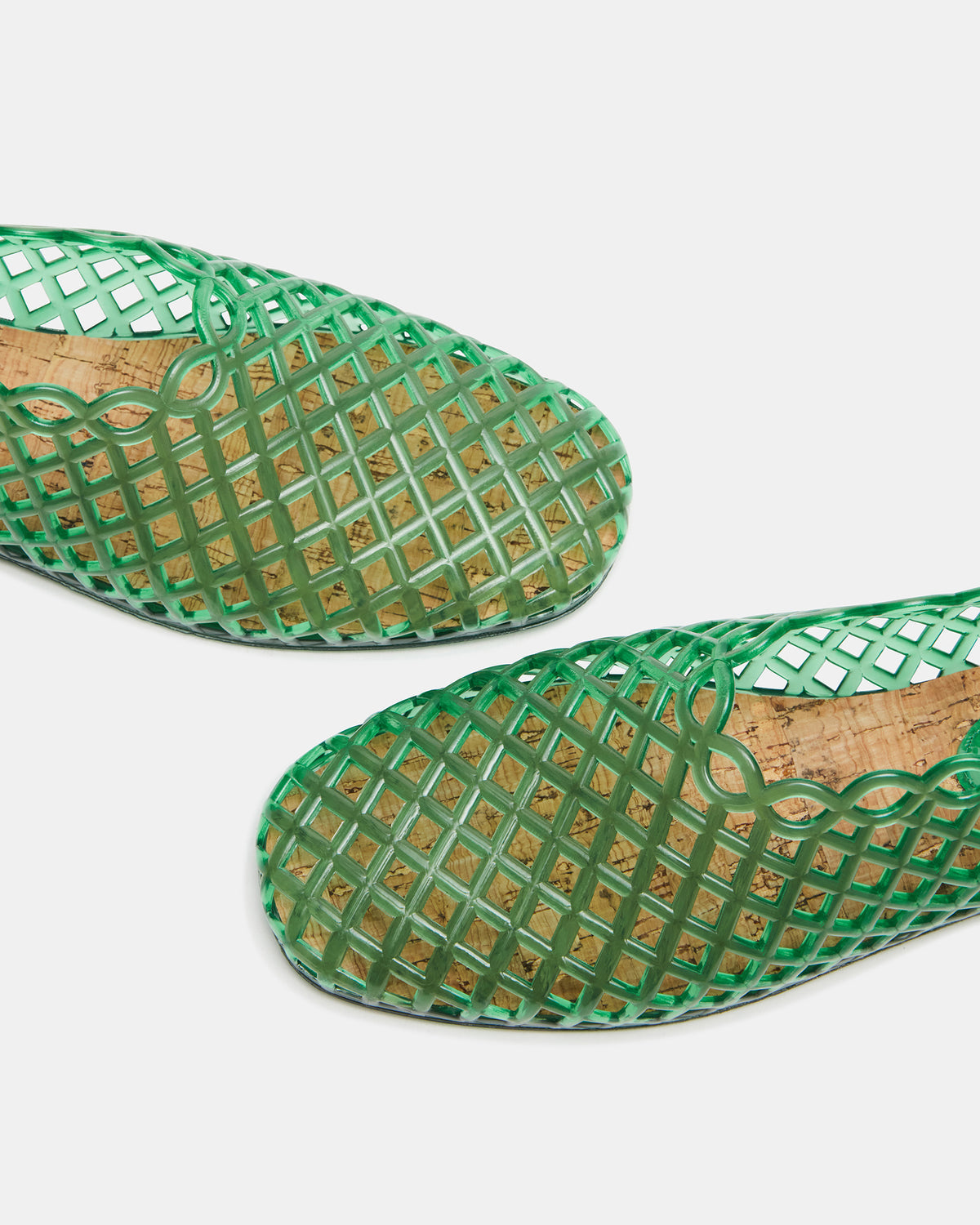 GROVE Green Square-Toe Jelly Women's Flat - Steve Madden