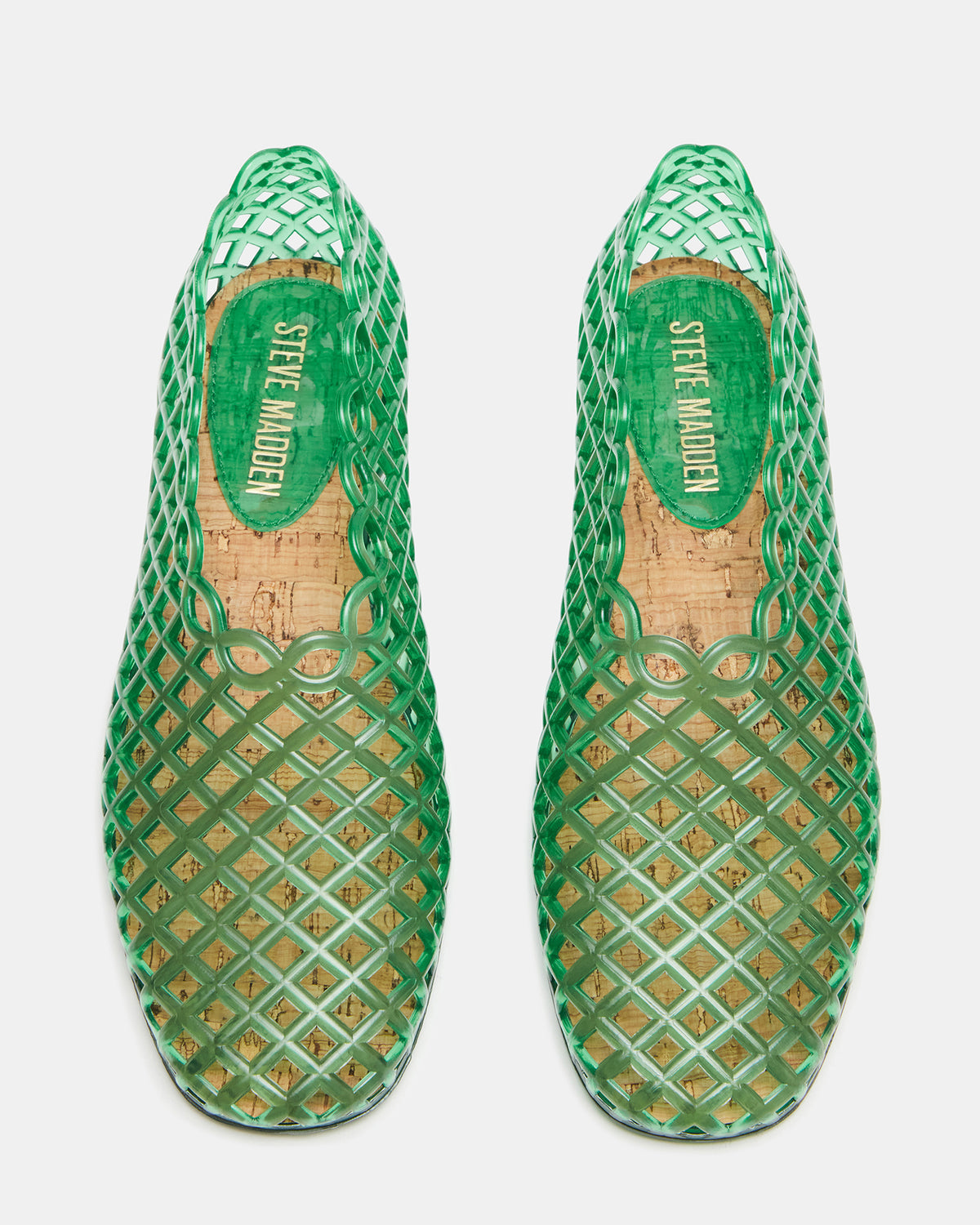 GROVE Green Square-Toe Jelly Women's Flat - Steve Madden