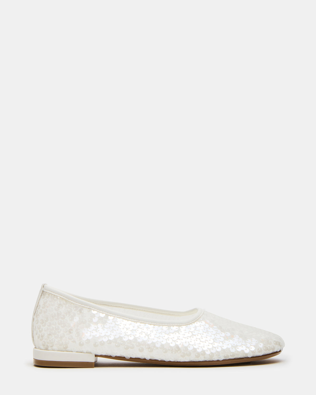 GARCELLE White Sequin Women's Ballet Flats - Steve Madden